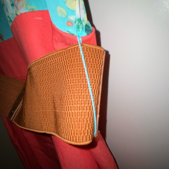 Alyx Blue & Coral Floral Dress Size 14 SOLD - Picture 6 of 13